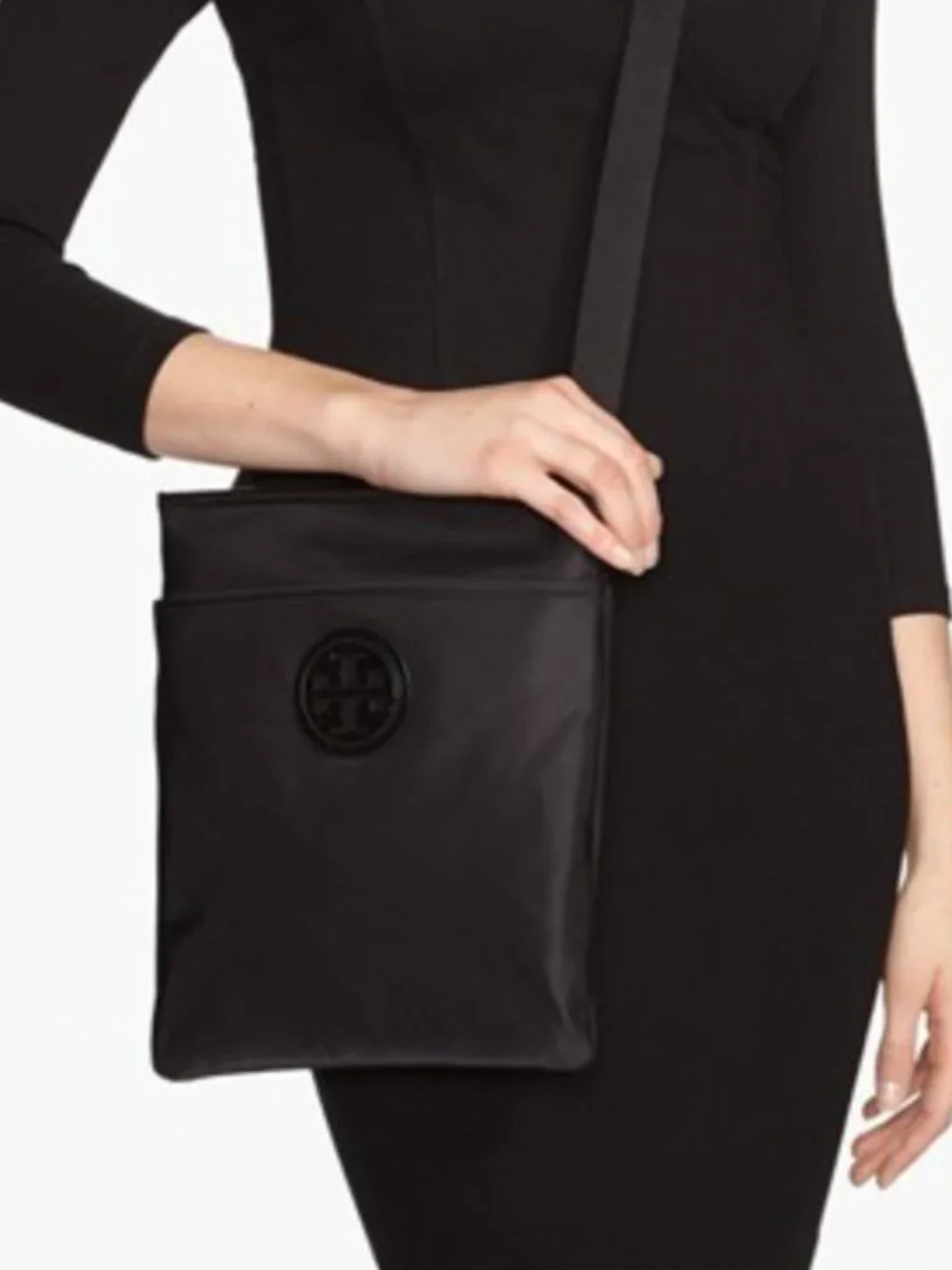 Tory Burch Ella Nylon Swingpack Crossbody Black